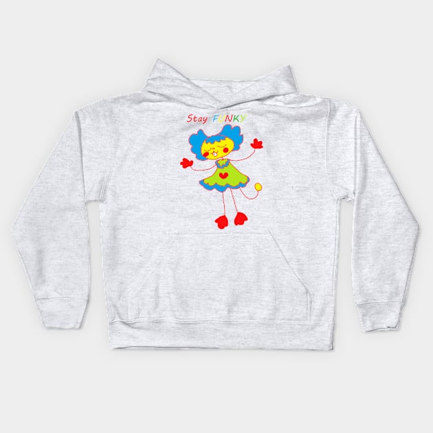 Stay Funky Kids Hoodie by Fr0ggee